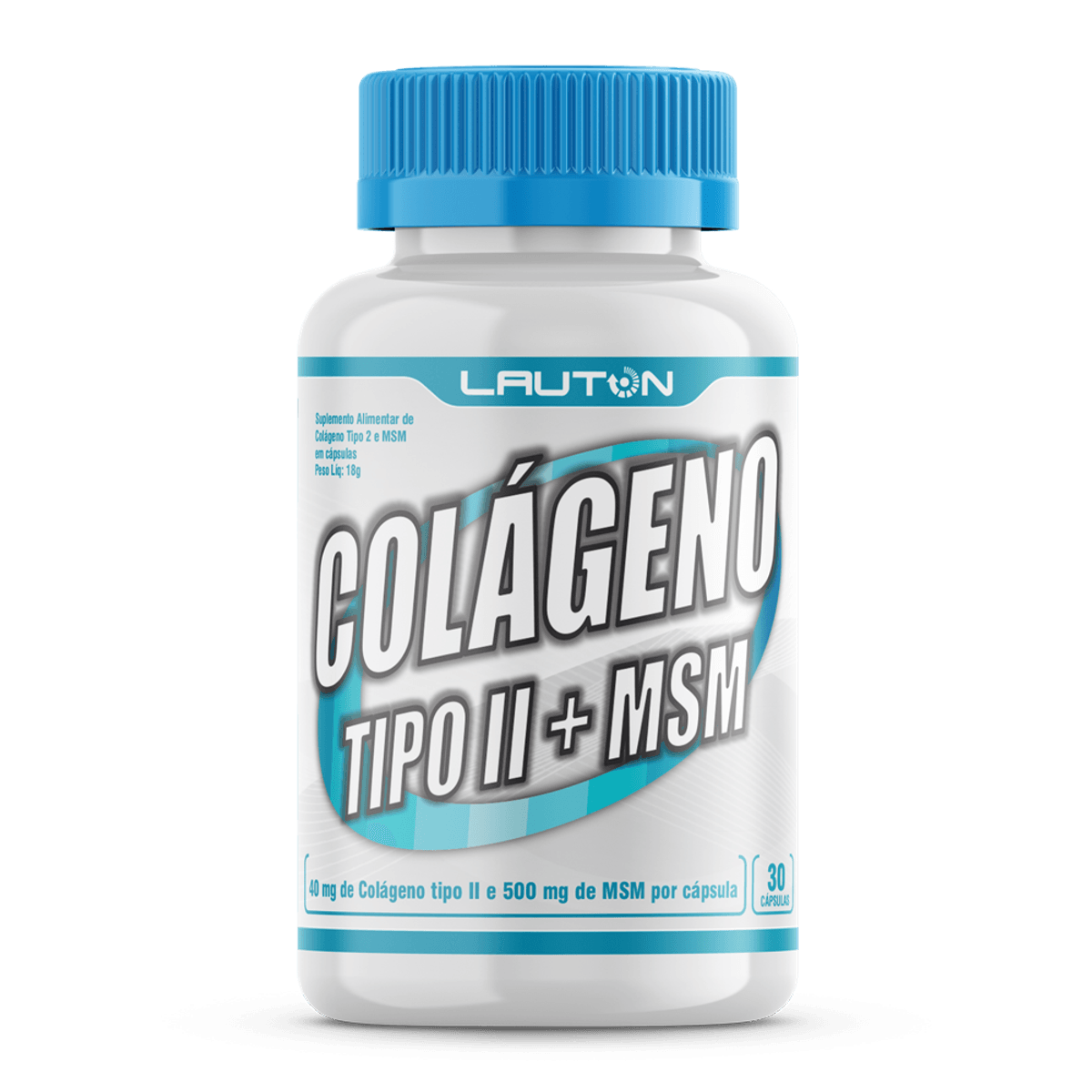 Colágeno Tipo II + MSM - 30 Cápsulas - Lauton Nutrition - lojalauton